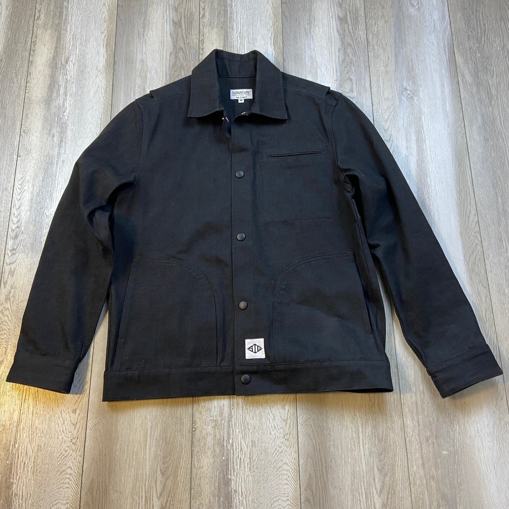 Signature Innovation Group SIG Oxford Jacket Men Medium Black Selvedge Denim USA